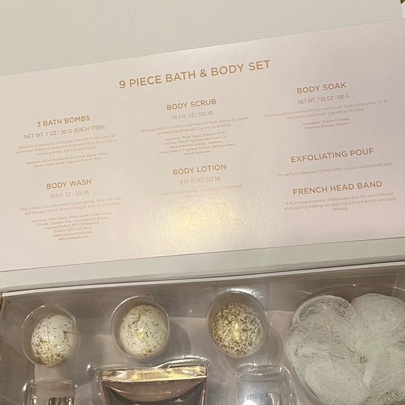 Bloom & Field Champagne Fizz 9 piece Bath & Body Set*NEW - Picture 2 of 3